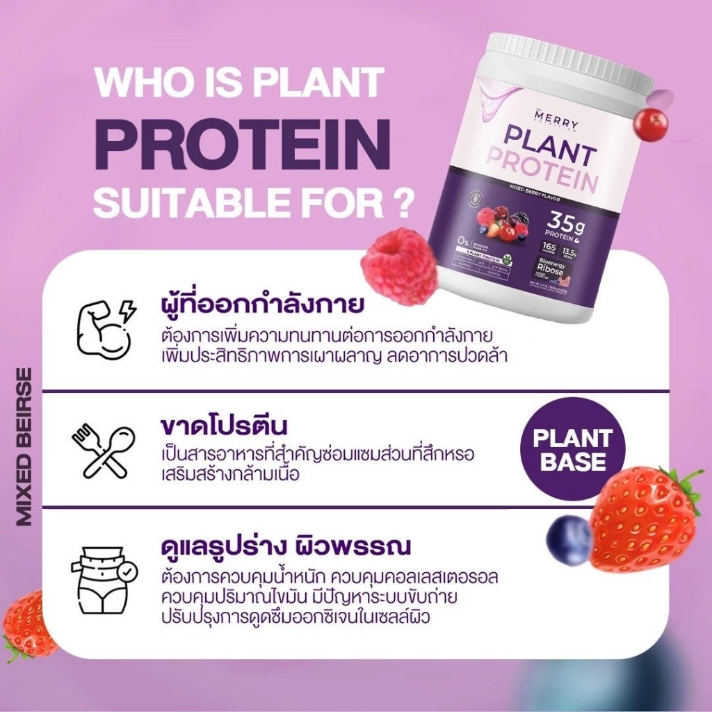 Merry Plant Protein รส Mixed Berry 2