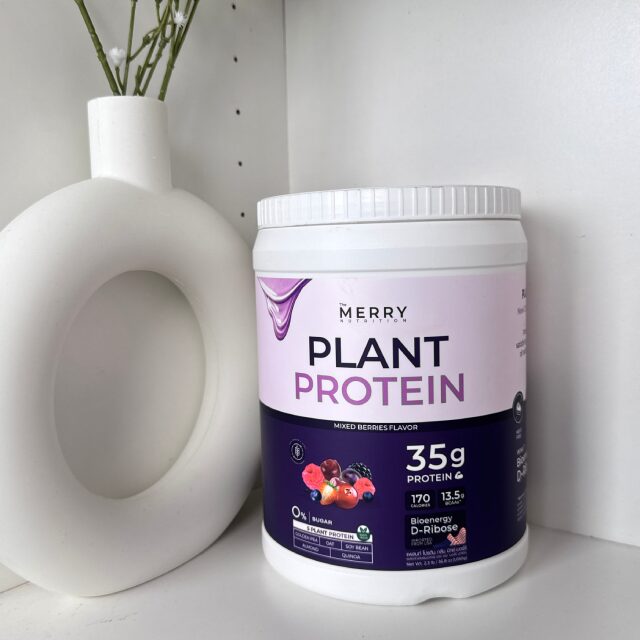 Merry Plant Protein โปรตีนพืช 5 ชนิด _ รส Mixed Berry Flavor