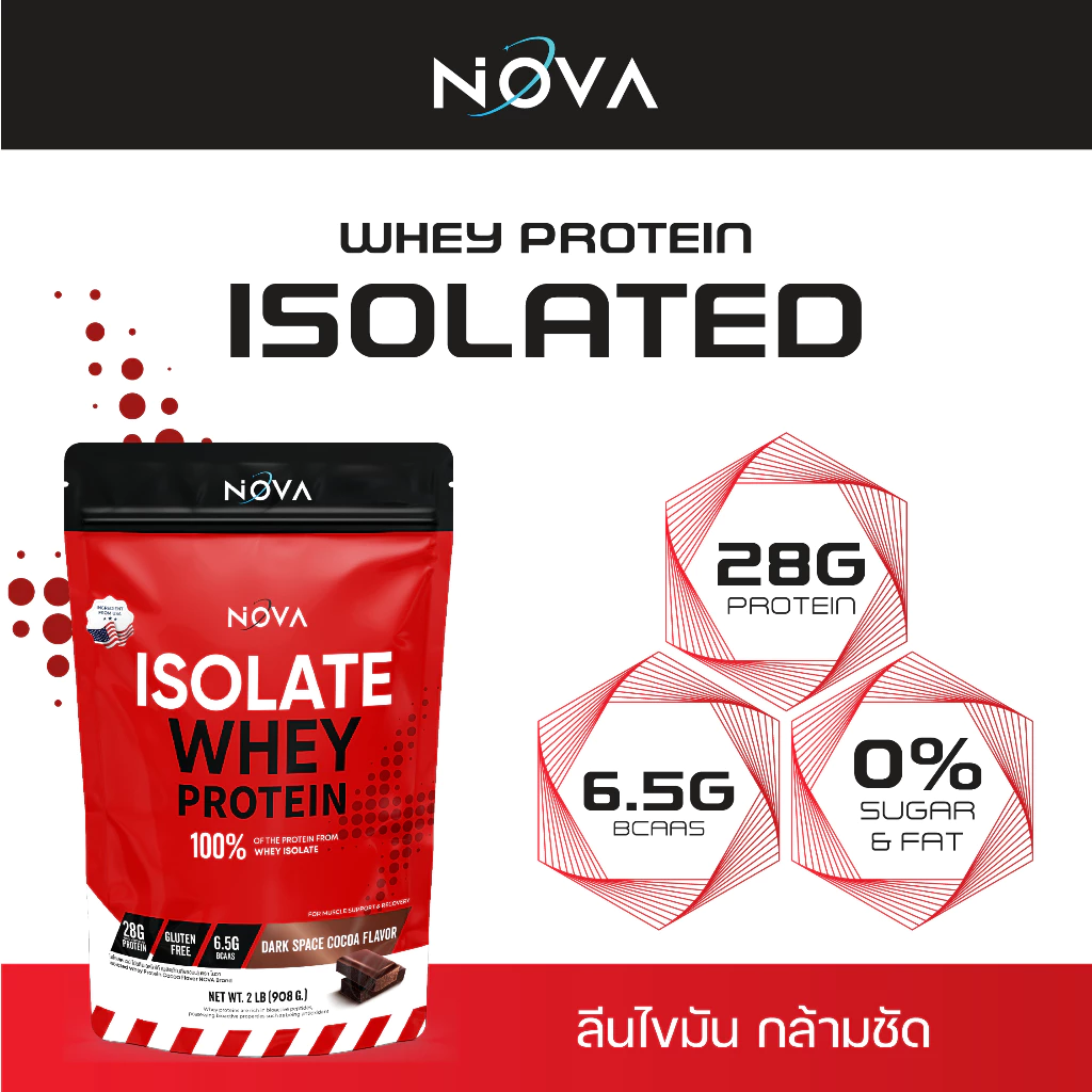 Nova Isolated Whey Protein: Dark Space Cocoa Flavor